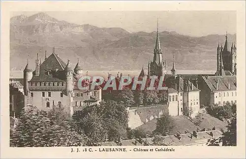 Cartes postales Lausanne-Chateau et cathedrale