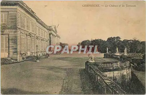 Ansichtskarte AK Compiegne-Le chateau et les Terrasses