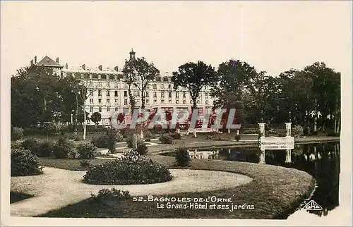 Cartes postales Bagnoles de l'orne-le grand Hotel et ses jardins