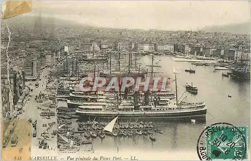 Ansichtskarte AK Marseille-vue generale du Vieux Port Bateaux