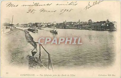 Cartes postales Compiege-vue generale prise des Bords de l'Oie