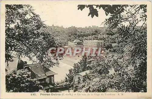 Cartes postales Perros-Guirec (C du N)-Un coin de la plage de Trestraou