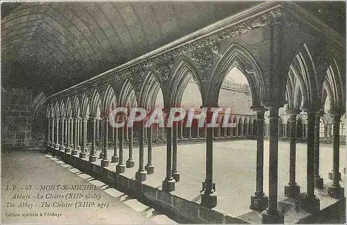 Cartes postales Mont St Michel-Abbaye-le Cloitre (XIII e s)