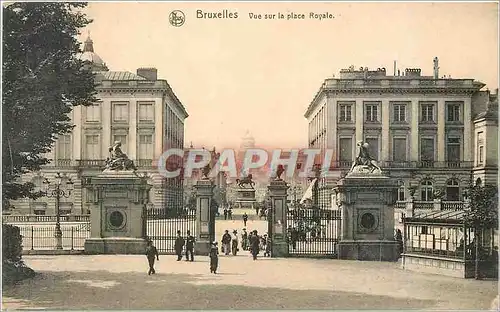 Cartes postales Bruxelles-vue sur la place Royale