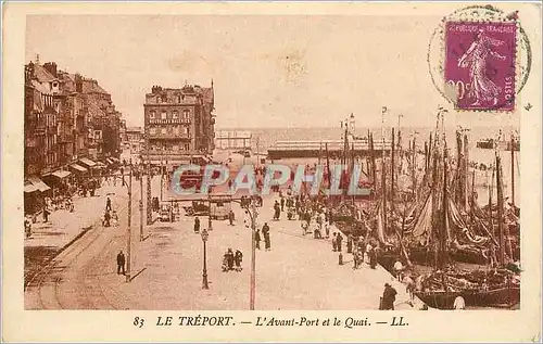 Ansichtskarte AK Le Treport- L'avant port et le Quai Bateaux