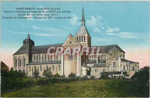 Cartes postales Saint-Benoit sur Loire (Loiret).Eglise de l'Ancienne Abbaye de St benoit sur loire
