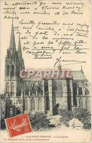 Cartes postales Clermont ferrand-La cathedrale