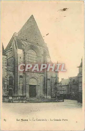 Cartes postales Le mans-la cathedrale-La Grande Porte