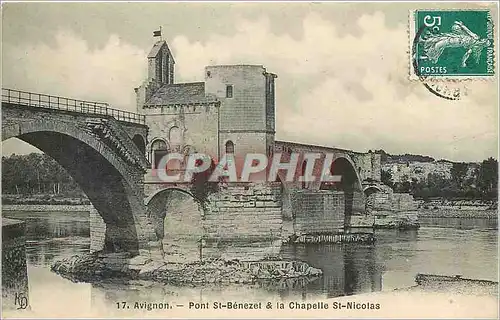 Cartes postales Avignon-St benezet & la Chapelle St Nicolas