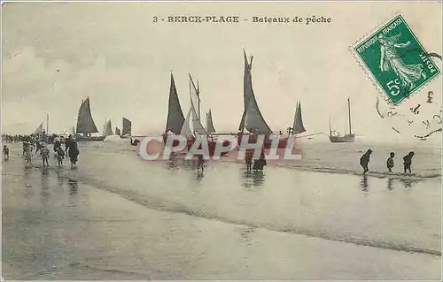 Cartes postales Berck plage bateaux de peche