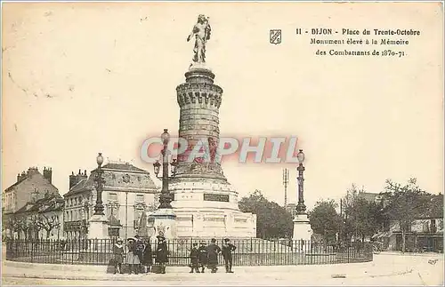Cartes postales Dijon-Place du Trente-Octobre-Monument eleve a la Memoire des Combattants de 1870-71
