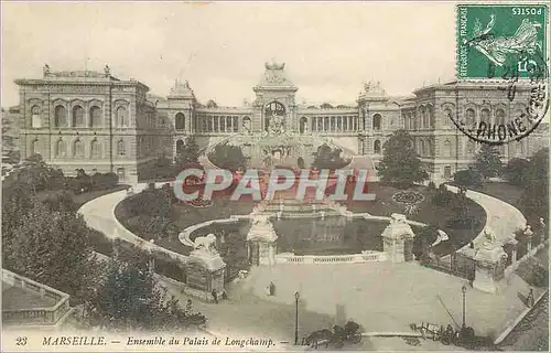 Cartes postales Marseille-Ensemble du Palais de Longchamp