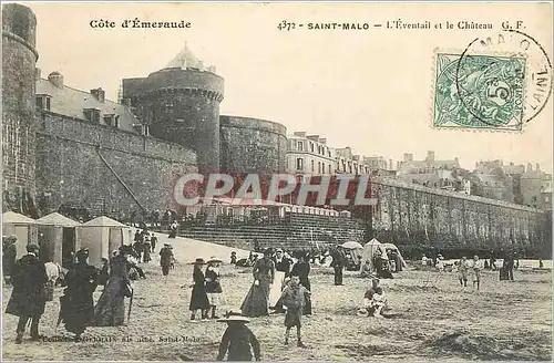 Ansichtskarte AK Cote d'emeraude Saint Malo L'eventail et le Chateau GF