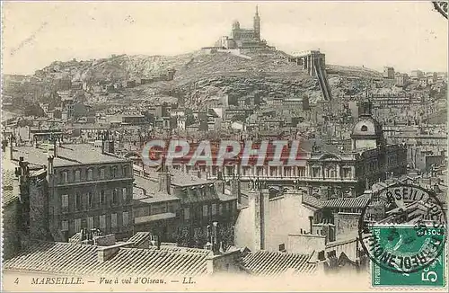 Cartes postales Marseille Vue a vol d'oiseau LL