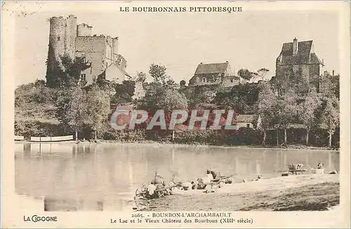 Ansichtskarte AK Le bourbonnais pittoresque Bourbon l'archambault le lac et le vieux Chteau des Bourbons XIII e s