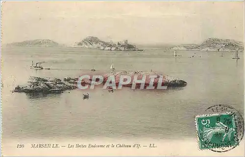 Cartes postales Marseille les ilettes endoume et le Chateau d'if LL