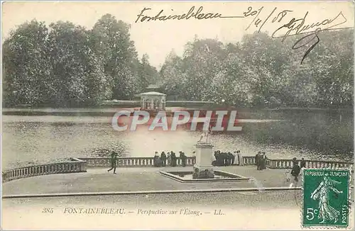 Cartes postales Fontainebleau persuctive sur l 'Etang LL