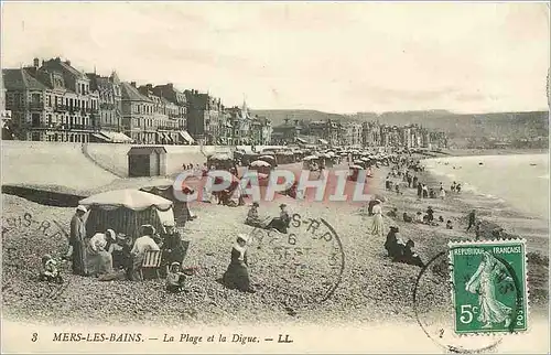 Ansichtskarte AK Mers les bains la plage et la digue