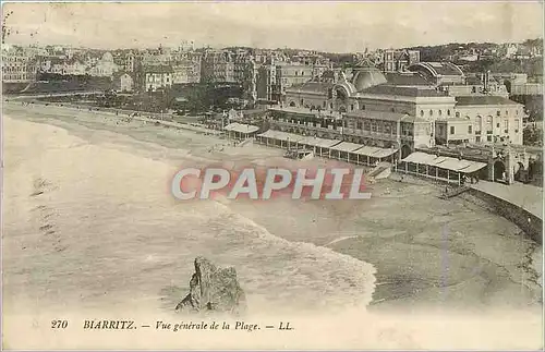 Cartes postales Biarritz vue generale de la plage