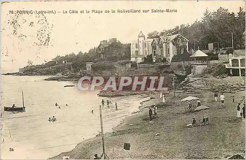 Cartes postales Pornic loire inf  la cote et la plage de la noeveillard sur sainte Marie