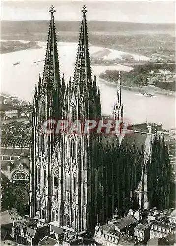 Cartes postales moderne La cathedrale de cologne vue aerienne