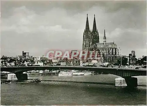 Moderne Karte Cologne le pont de Deutz