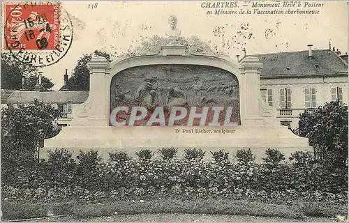 Ansichtskarte AK Chartres monument eleve a Pasteur en memoire de la vaccination charbonneuse Rage