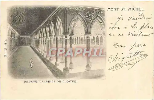 Cartes postales Abbaye galeries du cloitre