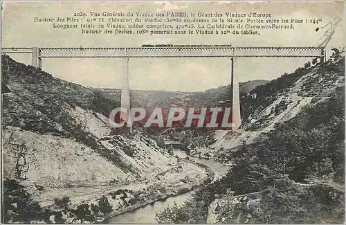 Cartes postales 2039  vue generale du Viaduc des Fades  le Geant des viaducs d'Europe