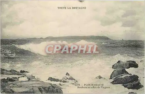 Cartes postales Ploumanach Rochers et effet de Vagues