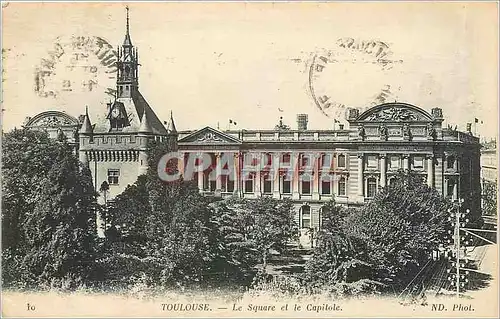 Cartes postales Toulouse le Square et le capitole