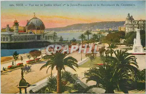 Cartes postales Nice vue sur le jardin Albert 1 er la Jetee promende du Centenaire