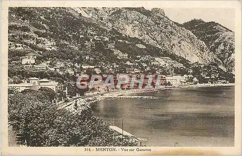 Cartes postales Menton vue sur gavaran