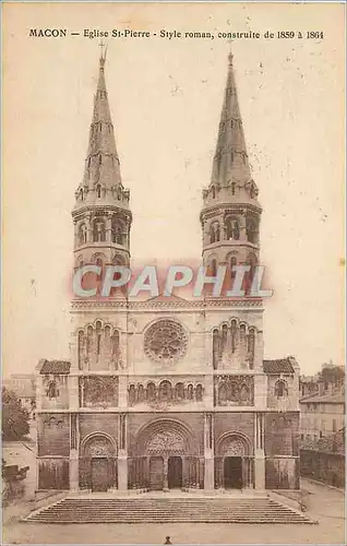 Ansichtskarte AK Macon Eglise St Pierre Style roman constrite de 1859 a 1864