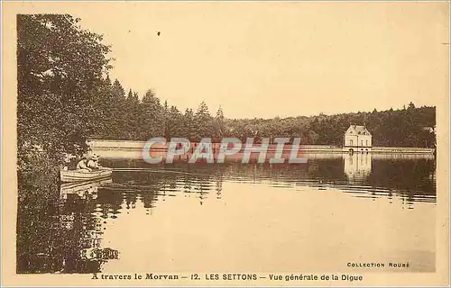 Ansichtskarte AK A travers le Morvan les settons vue generale de la digue