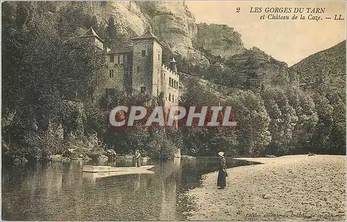 Cartes postales Les gorges du tarn et chateau de la Caze LL
