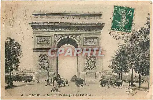 Cartes postales Paris arc de Triomphe de l'Etoile