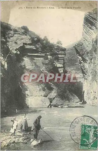 Cartes postales Route de Moutiers a aime le saut de la pucelle Peche Pecheur