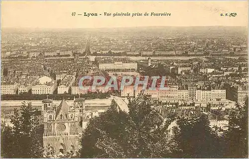 Ansichtskarte AK Lyon vue generale prise de Fourviere