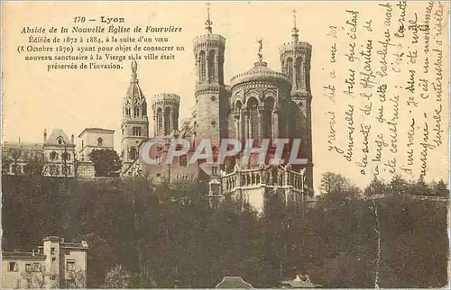 Cartes postales Lyon Abside de la Nouvelle Eglise de Fourviere