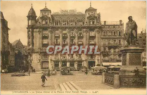 Ansichtskarte AK Strasbourg la statue Kleber et la palace Hotel Rouge CAP