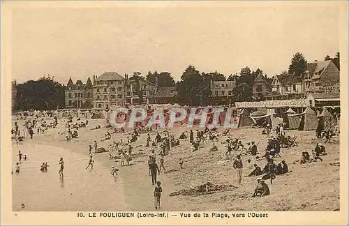 Cartes postales Le Pouliguen Loire inf vue de la plage vers l'Ouest