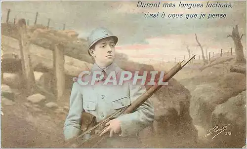 Cartes postales Durant mes longues fonctios c'est a vous que je pense Militaria