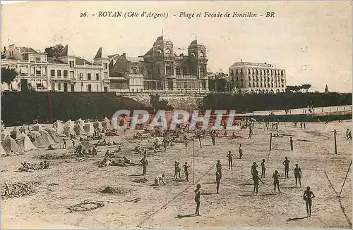 Cartes postales Royan cote d' Argent Plage et fa�ade de foncillon BR