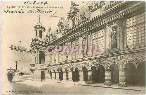 Cartes postales Rochelle cour interieur de l Hotel de ville