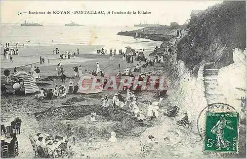 Cartes postales Environs de Royan Pontaillac A l'ombre de la Falaise