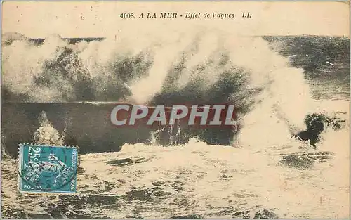 Cartes postales A la mer effet de vagues LL