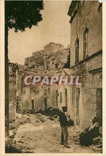 Ansichtskarte AK Les baux Bouches deu Rhone la rue des Fours et le Chateau