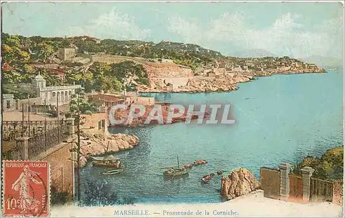 Cartes postales Marseille promenade de la corniche