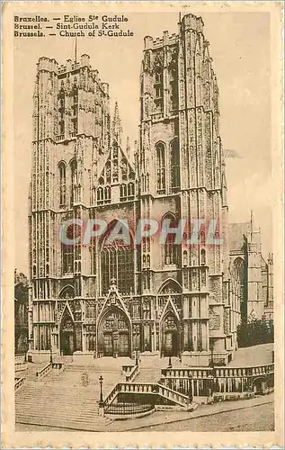 Cartes postales Bruxelles Eglise Ste Gudule